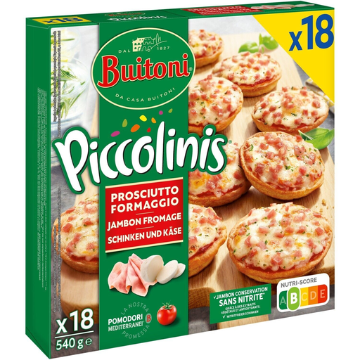 [7613034591173] BUITONI Mini pizzas prosciutto formaggio 18 x 30 g