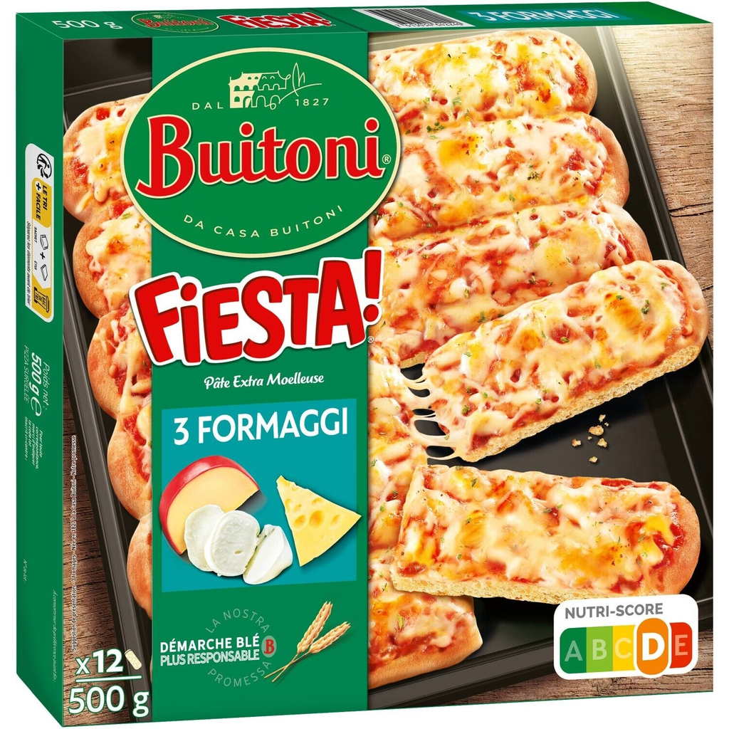 BUITONI Pizza Fiesta 3 Formaggi 500 g