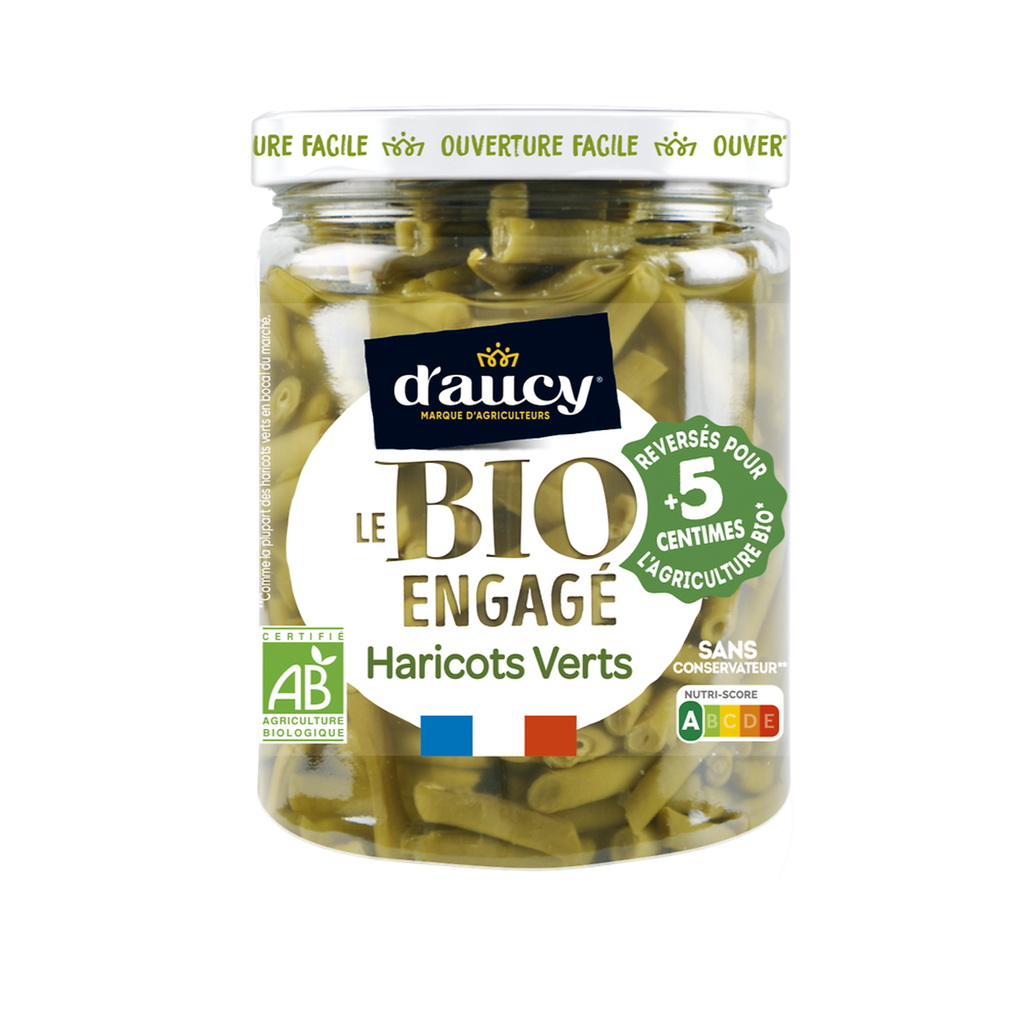 D'AUCY Judías verdes al natural sin sal añadida 58 cl