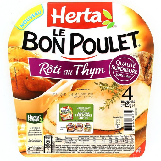 [7613034688712] HERTA Chicken breast with thyme 120g