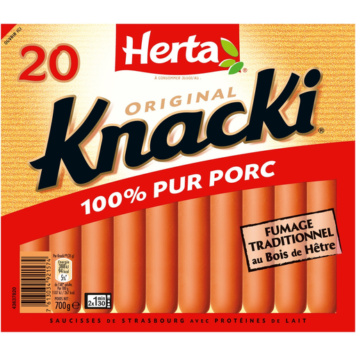[7613034921574] KNACKI Salsichas 100% porco 700 g