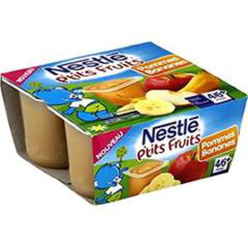 Nestle Pack 4X100G P'Tit Fruit Pomme Banane