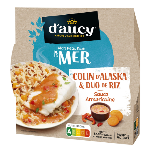 [3017800501306] D'AUCY Plato Preparado Abadejo Salsa Armoricana & Dúo de Arroz 300 g