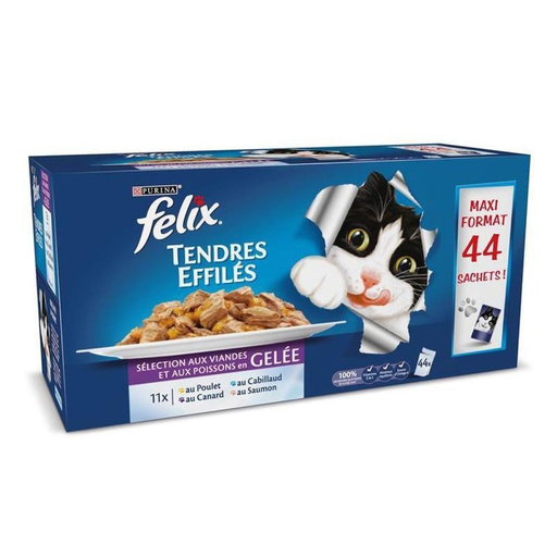 [7613035007079] FELIX Paté Para Gato Filetes De Mar Y Carne 44x100g