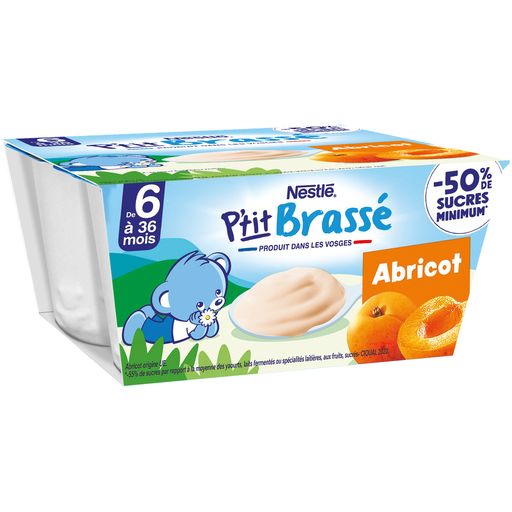 [7613035014220] NESTLE Naturnes Petit Brassé Sobremesa Láctea Alperce 4x100g
