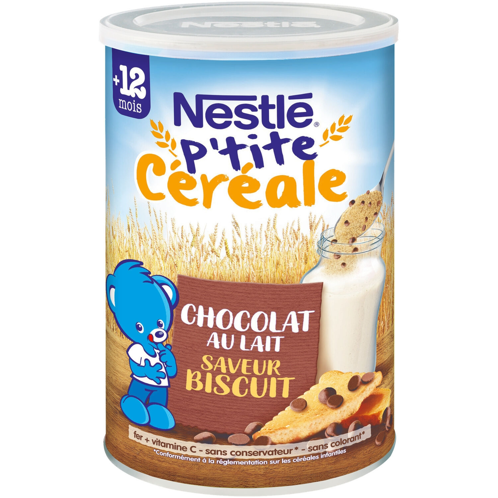 NESTLE Cereais para bebé 12+ meses chocolate de leite bolacha P'tite Céréale 400 g