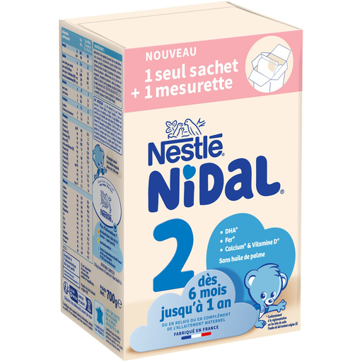 [7613035095960] NIDAL Leite de transição em pó 6-12 meses 2 saquetas de 350 g