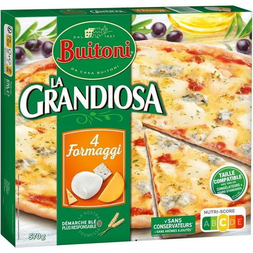 [7613035096486] BUITONI Pizza 4 Formaggi La Grandiosa 570 g