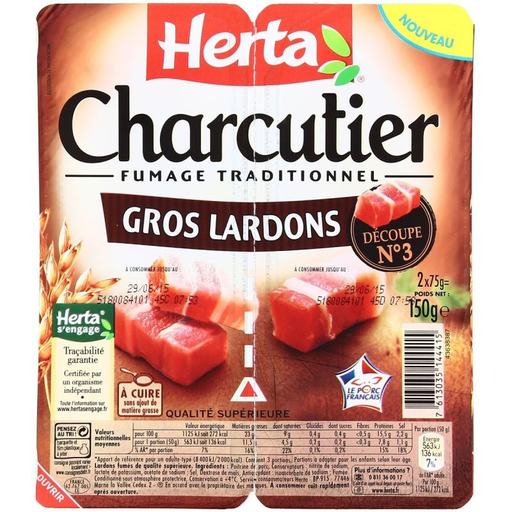 [7613035144415] HERTA Gros Lardons 2 x 75 g