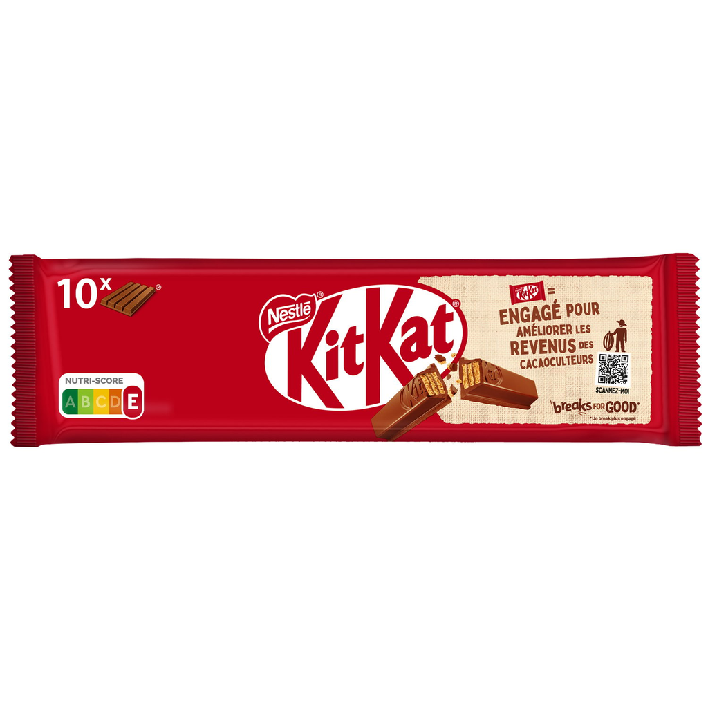 Nestlé Kit Kat Barres Chocolatées Au Chocolat Lait 10 De 41,5 G - 415G