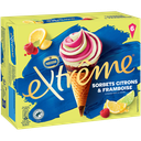 EXTREME Lemon Raspberry Sorbet Ice Cream Cones 6 pieces 426 g