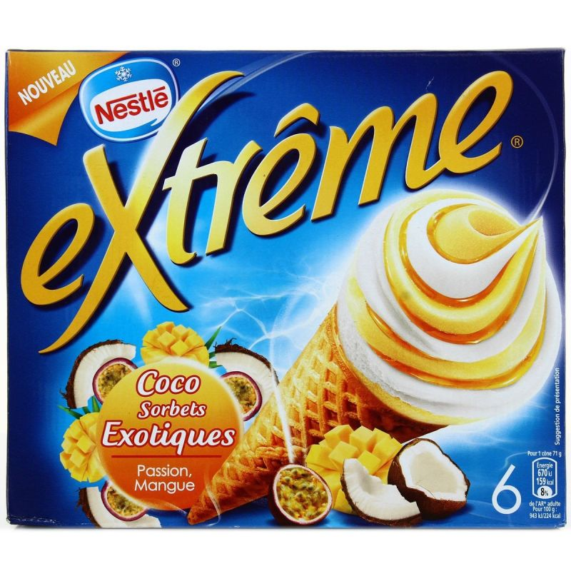 NESTLE Extrem Conos Pasión Coco Mango 6 x 426 g