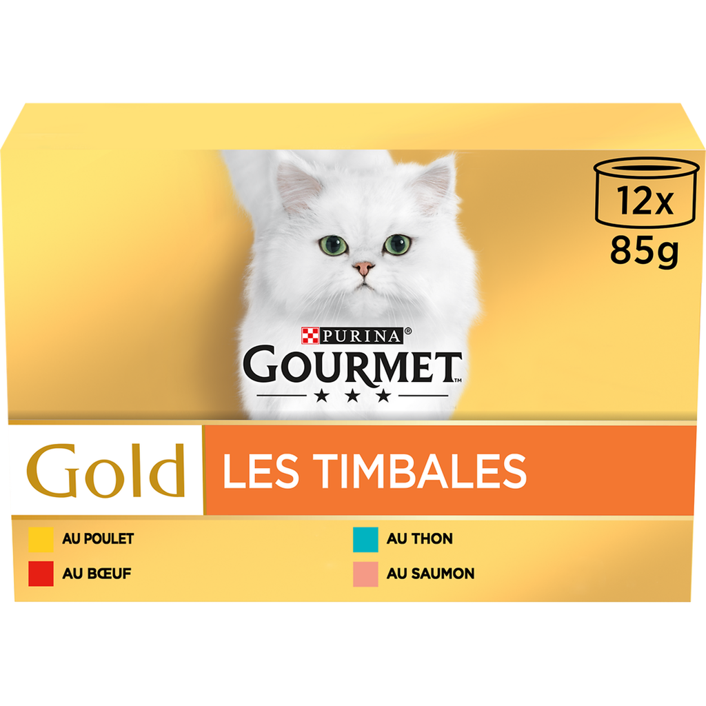 GOURMET Gold Les Timbales Pâtée pour Chat 12 x 85 g