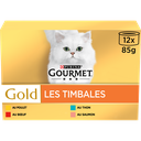 GOURMET Gold Les Timbales Pâtée pour Chat 12 x 85 g