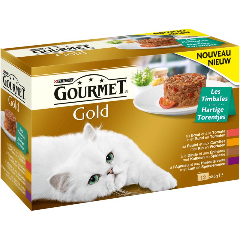 Gourmet Pâtée Pour Chat Assortiment : Les 12 Barquettes De 85 G