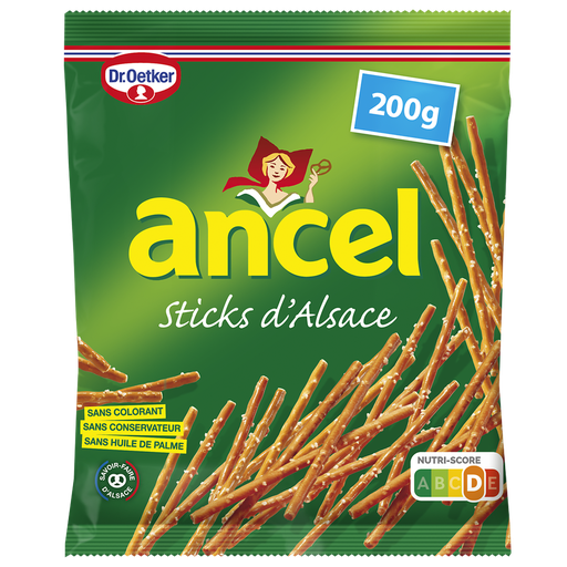 [3018930047757] ANCEL Galletas de aperitivo Bretzels Sticks 200 g