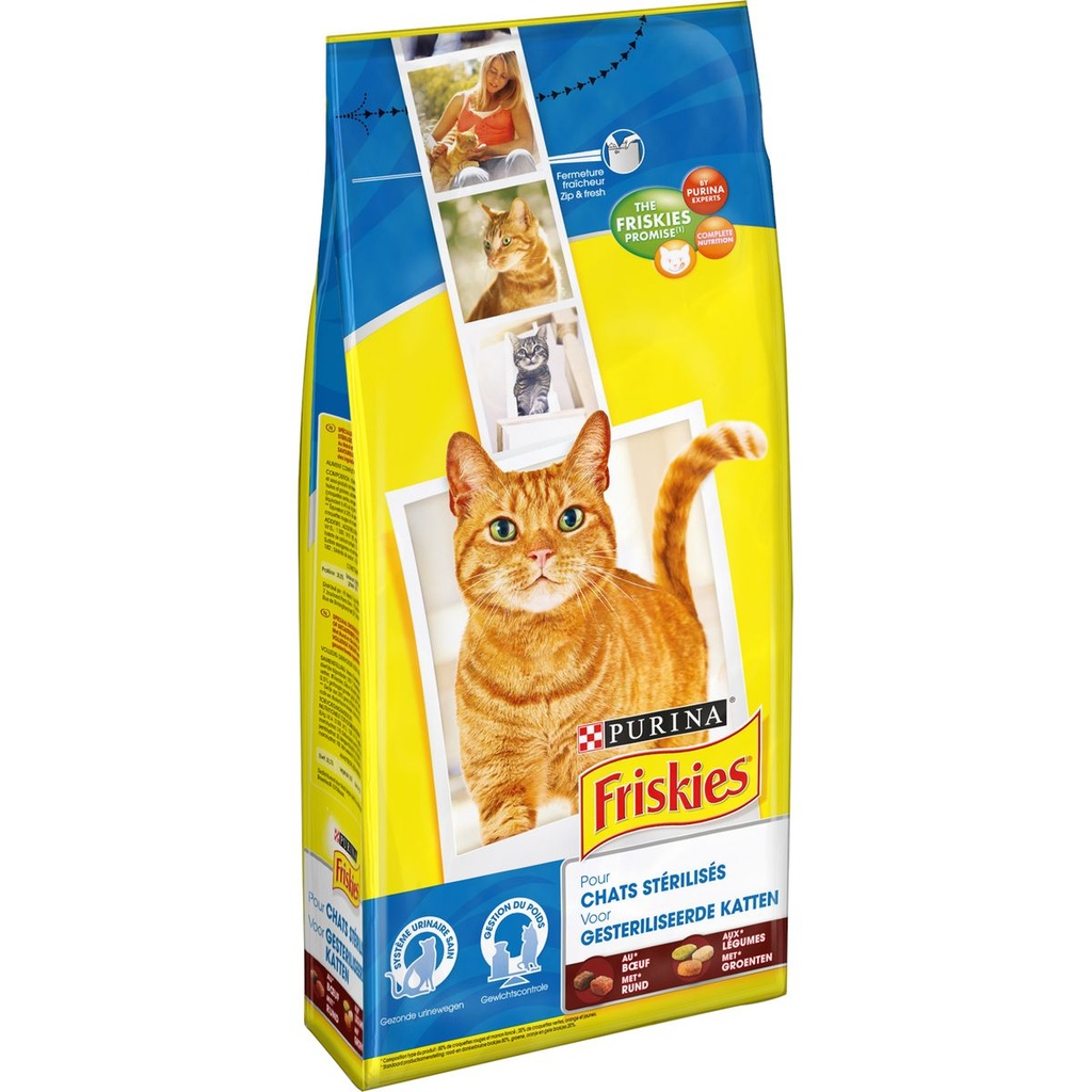 Friskies Croquettes Pour Chats Sterilisé Au Boeuf : Le Sac De 2Kg