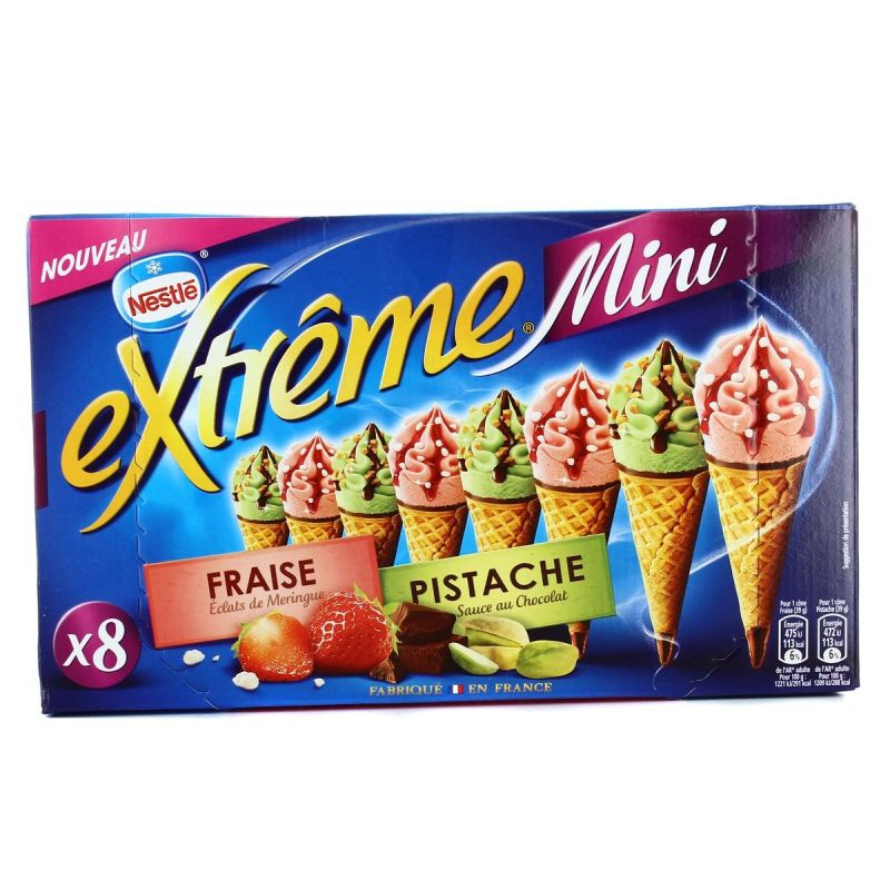 NESTLE Extrem Cone Mini Morango/Pistácio 312 g