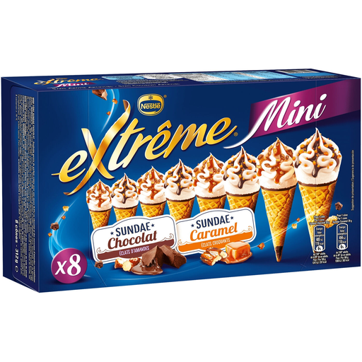 [7613035870451] EXTREME Helados Sundae chocolate/caramelo 312 g