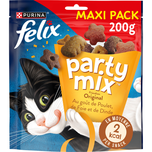 [7613035939899] FELIX Cat Treats Original Chicken Liver Turkey Party Mix 200 g