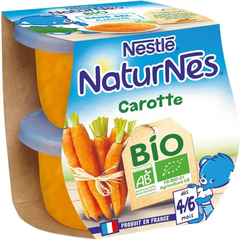 NATURNES Organic Carrot Puree 2 x 130 g