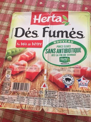 [7613036213158] HERTA Smoked Bacon Cubes Antibiotic-Free 150 g