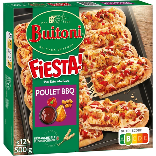[7613036218153] BUITONI Pizza de frango barbecue Fiesta 500 g
