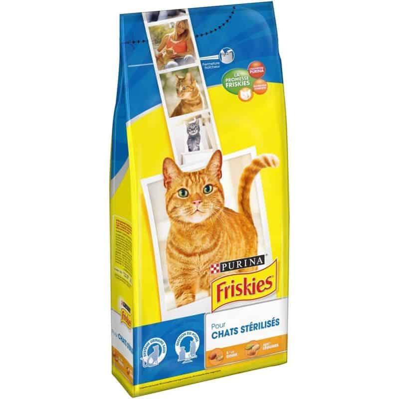 Friskies Croquettes Pour Chats Stérilisés À La Dinde Et Au Poulet Avec Des Légumes : Le Sac De 2Kg