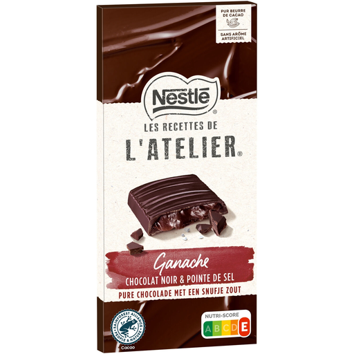 [7613036256698] NESTLE LES RECETTES DE L'ATELIER Dark Chocolate Ganache Salted 144 g