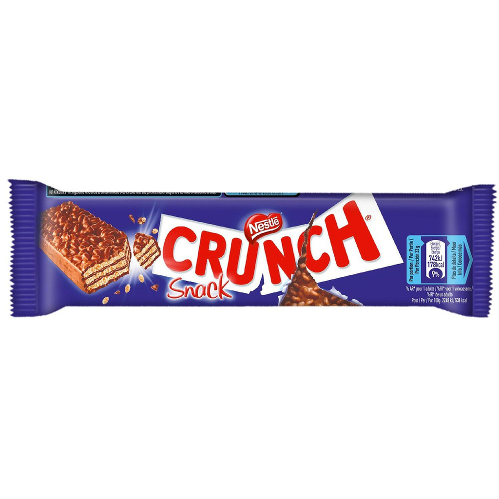 CRUNCH Barrita de chocolate con leche y arroz inflado 33 g