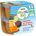 NATURNES Plato bebé Verduras Pasta Ternera bio 2 tarros de 190 g