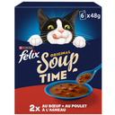 FELIX Sopa para gato selección de campo 6 sobres de 48 g