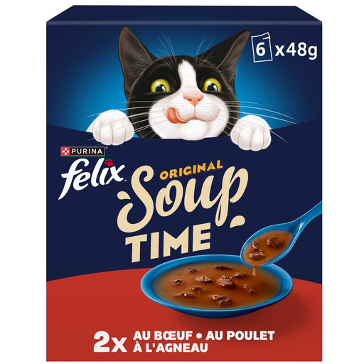 [7613036632102] FELIX Cat Soup Country Selection 6 pouches of 48 g