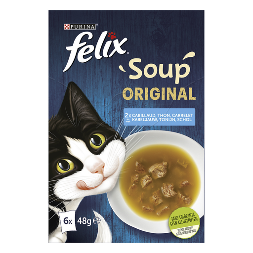 [7613036632126] FELIX Fraîcheur Soup Original Fish Selection 6 sachets of 48 g