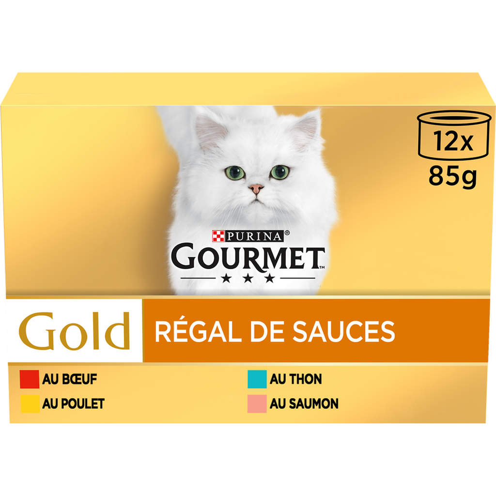 GOURMET Gold Régal de sauces cat wet food meat fish 12 x 85 g