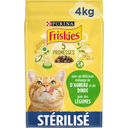 FRISKIES Croquetes com borrego peru e legumes para gato esterilizado 4 kg
