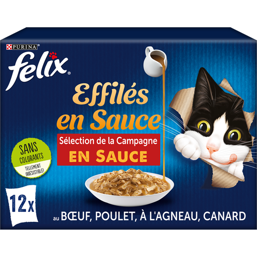 [7613036730358] FELIX Tender Shreds More Sauce Country Selection 12 x 85 g