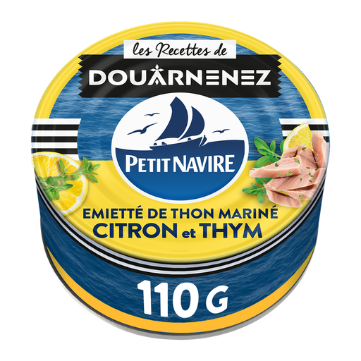 [3019081235604] PETIT NAVIRE Le Mariné Emietté de thon citron & thym 110 g