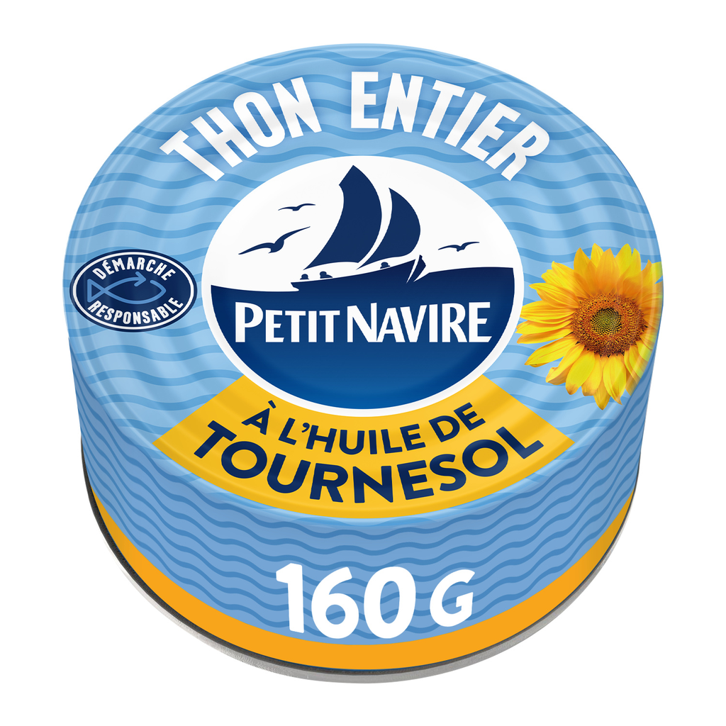 PETIT NAVIRE Thon Entier à l'huile de tournesol 112 g