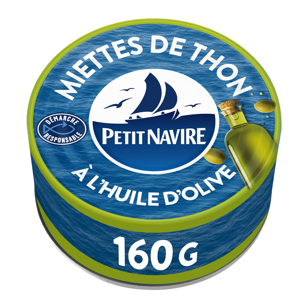 PETIT NAVIRE Tuna Flakes in Extra Virgin Olive Oil Responsible Procurement 104 g