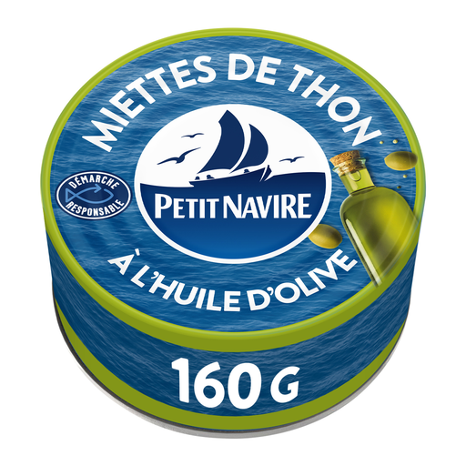 [3019081236106] PETIT NAVIRE Tuna Flakes in Extra Virgin Olive Oil Responsible Procurement 104 g