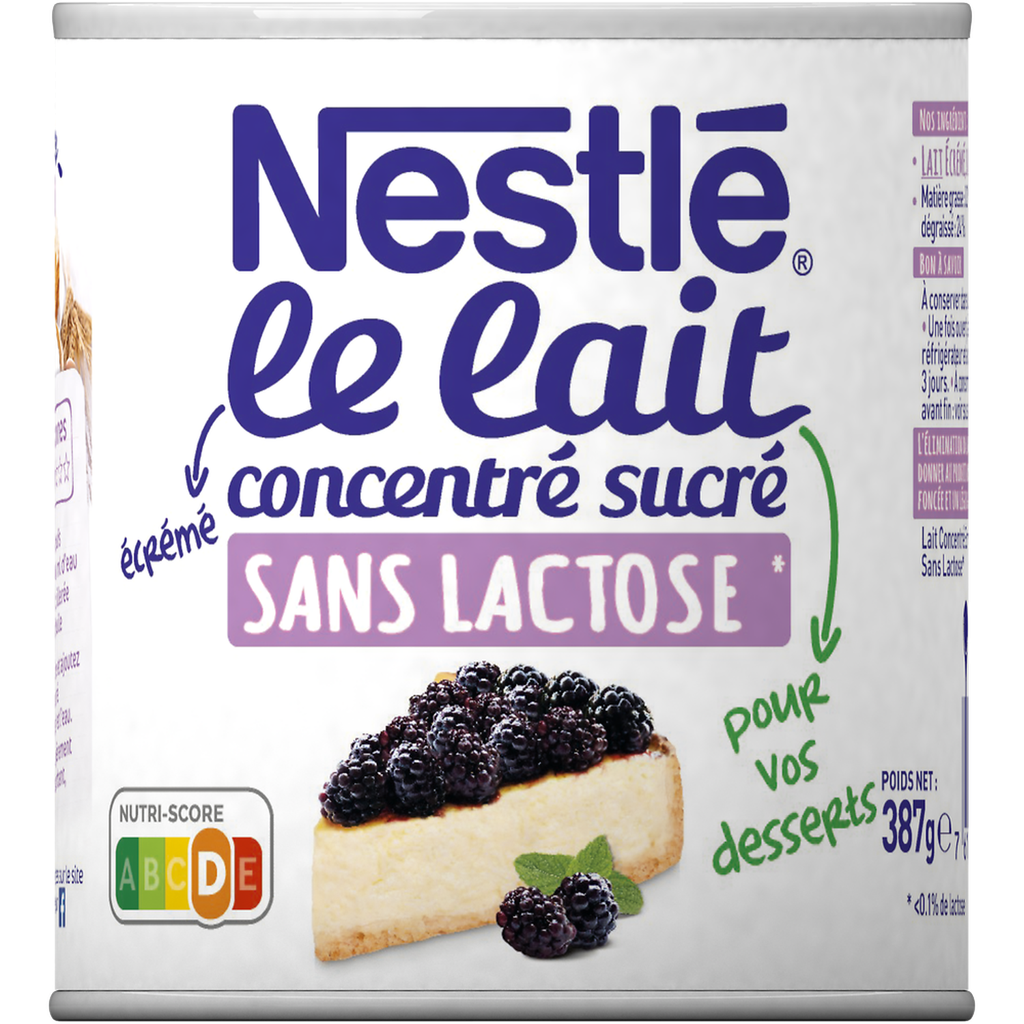 NESTLE Leite Condensado Adoçado Sem Lactose para Pastelaria 387 g
