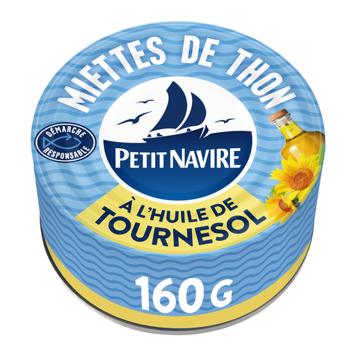 [3019081236113] PETIT NAVIRE Tuna Flakes in Sunflower Oil 104 g