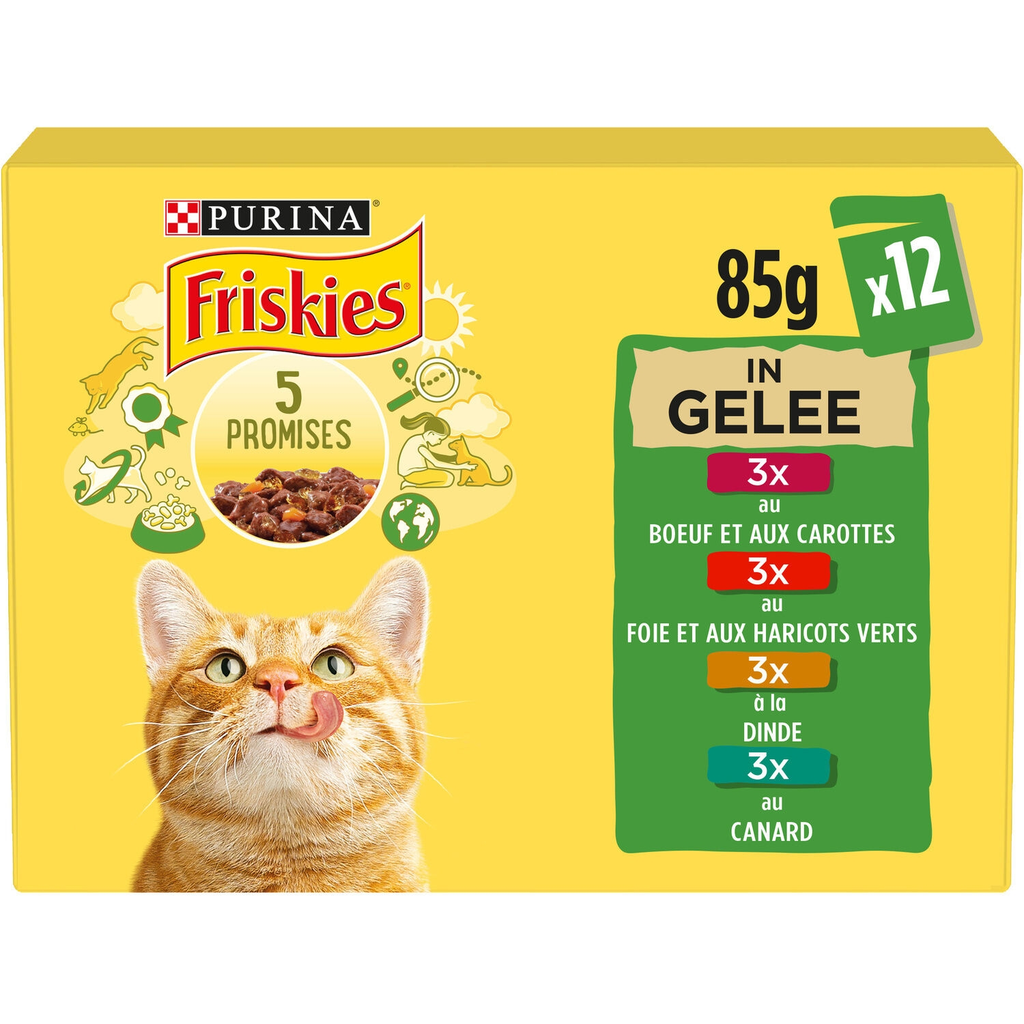 PURINA FRISKIES Wet Food Jelly Meat and Vegetables for Cat 85 g