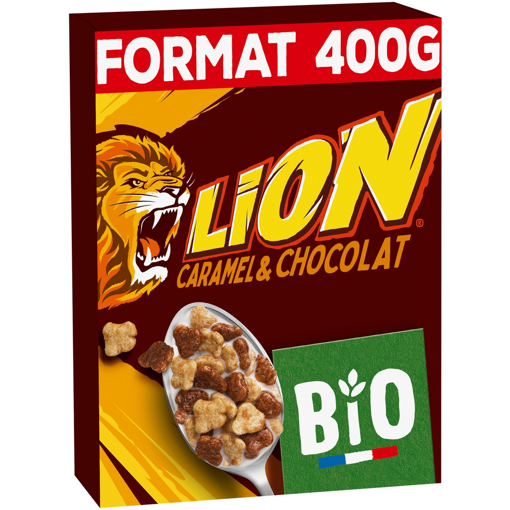 LION Organic Breakfast Cereals Caramel Chocolate 400 g