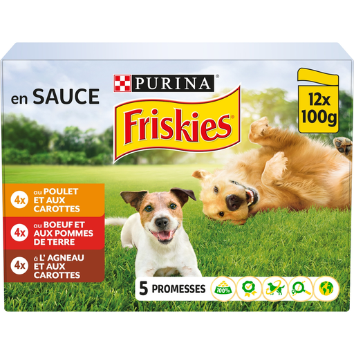 [7613037217759] PURINA FRISKIES com Carnes e Legumes em Molho 12 x 100 g