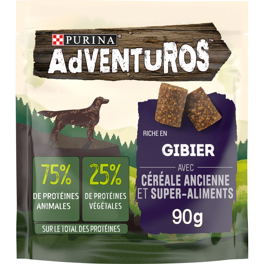 ADVENTUROS Premios Para Perro Adulto Caza Cereales Antiguos 90 g