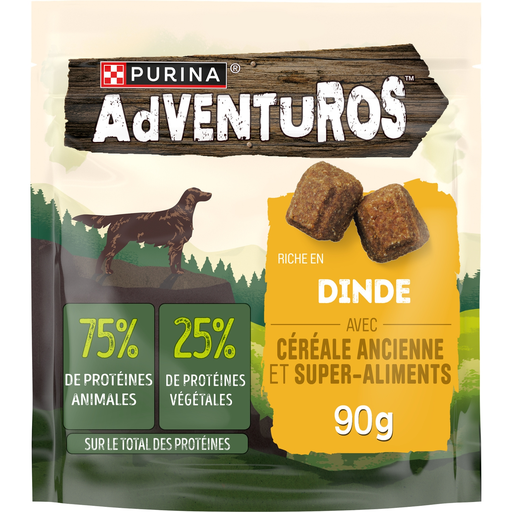 [7613037798272] ADVENTUROS Golosinas Para Perro Adulto Pavo Cereales Antiguos 90 g