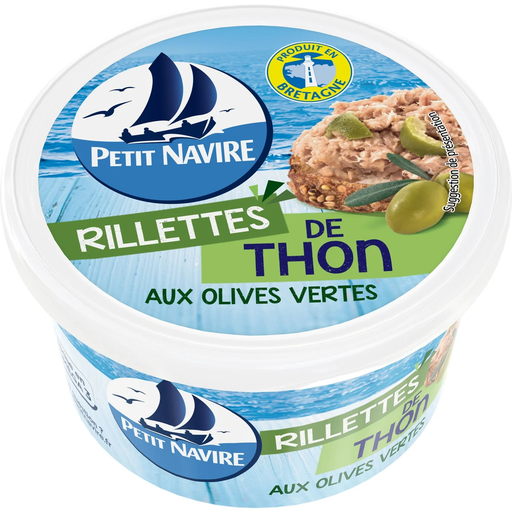 [3019081236274] PETIT NAVIRE Tuna rillettes with green olives 125 g