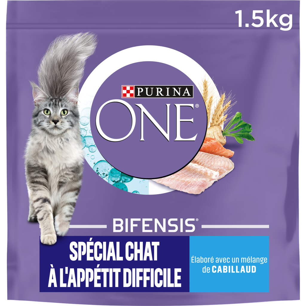 PURINA ONE Croquetes Gato Bacalhau e Truta Bifensis 1,5 kg
